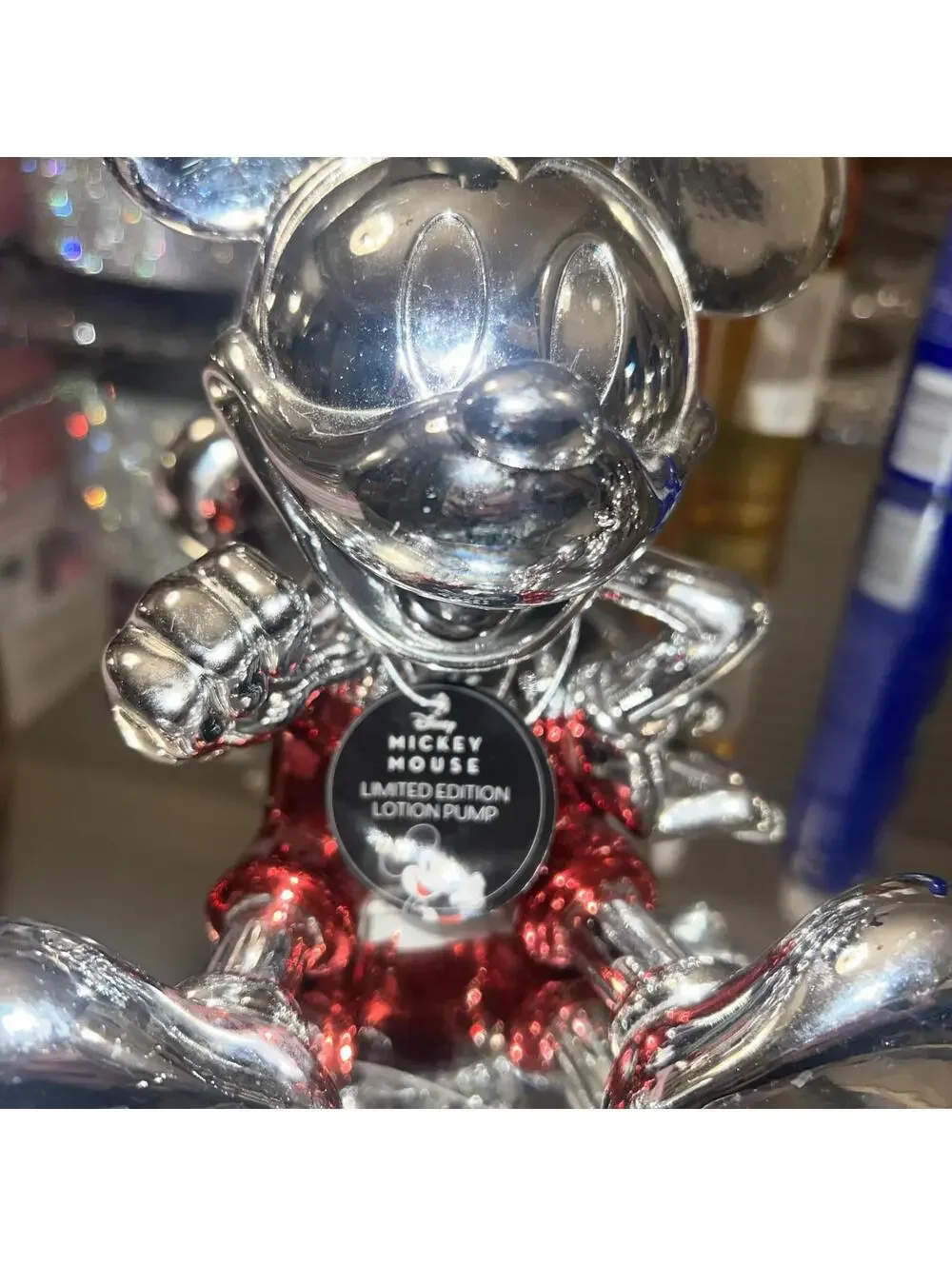 SILVER Metallic LIMITED Disney Mickey Mouse Soap Dispenser Lotion Pump New